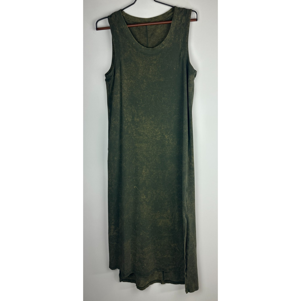 Lululemon All Yours Tank Maxi Dress Cloudy Wash Dark Olive Green No Size 8 10 ? - Picture 3 of 16